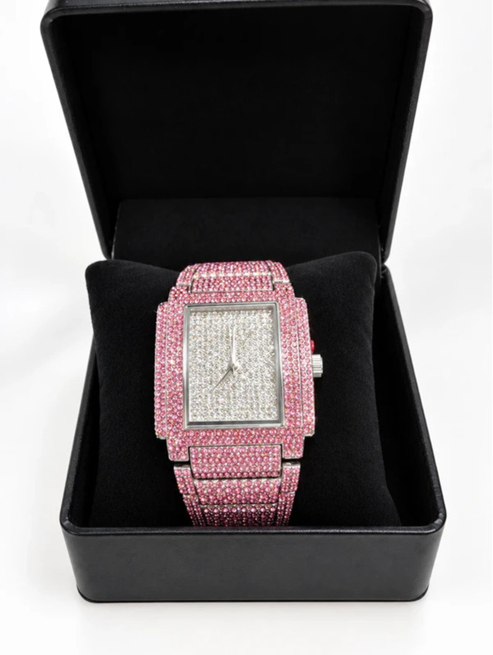 #669  Pink Chandelier Crystal Watch – 42.5mm – Rare Color